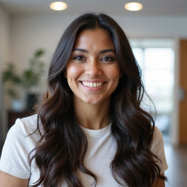 Portrait of Anya Sharma, Customer Wellness Advocate at Rejuqvvionex.