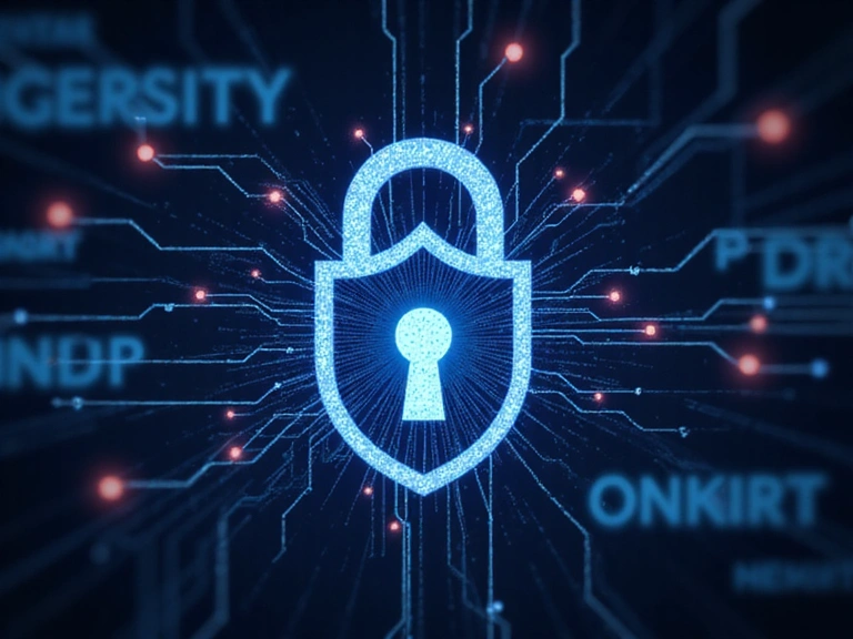 Digital privacy lock symbol